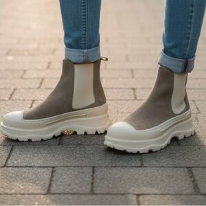 ITALIAN LEATHER BOOTS | RARE Life Chelsea Suede Boots Ankle Boots size 6.5 NWOB